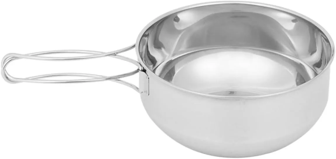 SUPVOX 2 Pcs Outdoor Stainless Steel Bowl Camping Travel Utensils