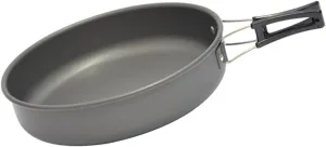 SUPVOX Portable Aluminium Frying Pan Lightweight Non-Stick Cooking Utensil for Outdoor Camping Picnics and Hiking Easy to Clean and Carry for People High-Temperature Resistant Cookware