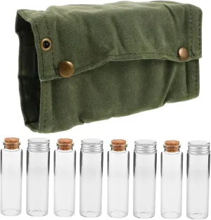 SUPVOX Travel Seasoning Containers Outdoor Seasoning Bottle Set Camping Spice Set Salt Pepper Bottle Storage Bag