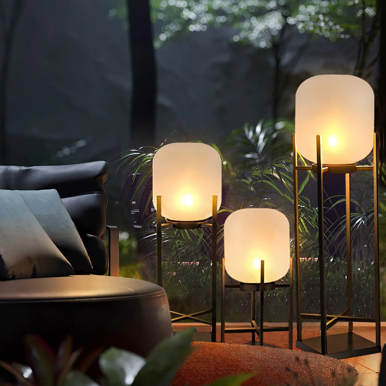 Taavita Outdoor Floor Lamp Lantern for Gardens