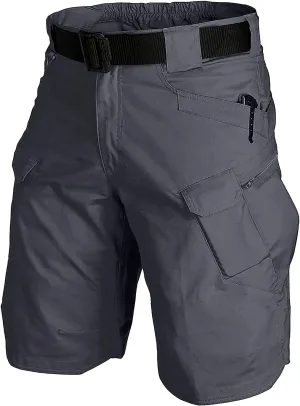 Tactical Cargo Short Men Workout Urban Casual Shorts Outdoor Hiking Fishing Muti-Pocket Short (No Belt)