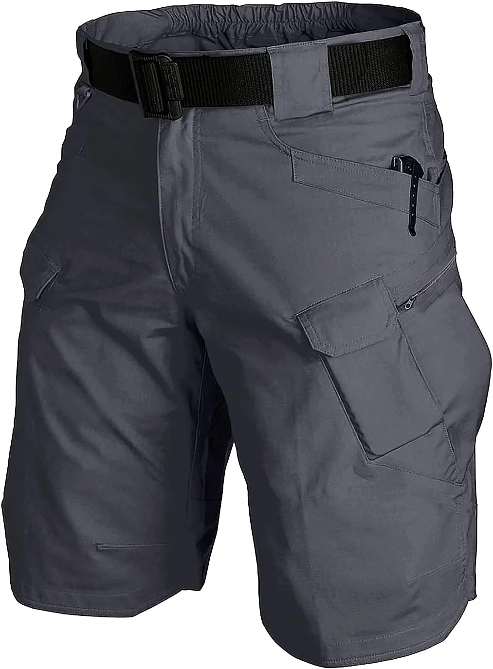 Tactical Cargo Short Men Workout Urban Casual Shorts Outdoor Hiking Fishing Muti-Pocket Short (No Belt)