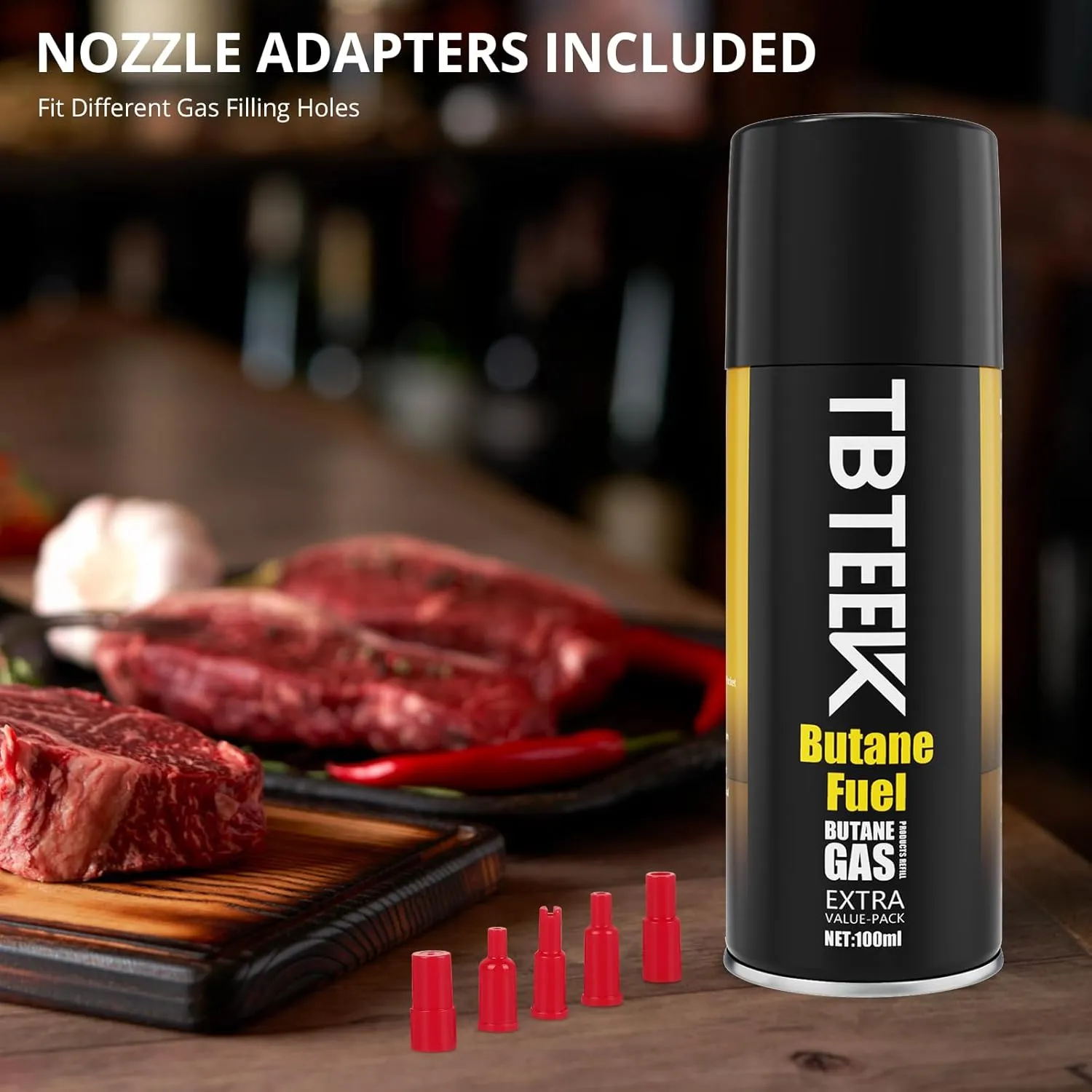 TBTeek Butane Refill, Ultra-Refined Lighter Fluid Refill, Butane Fuel Refill, Butane Canister for Torch Lighter, Butane Torch, Kitchen Blow Torch (2 Can)