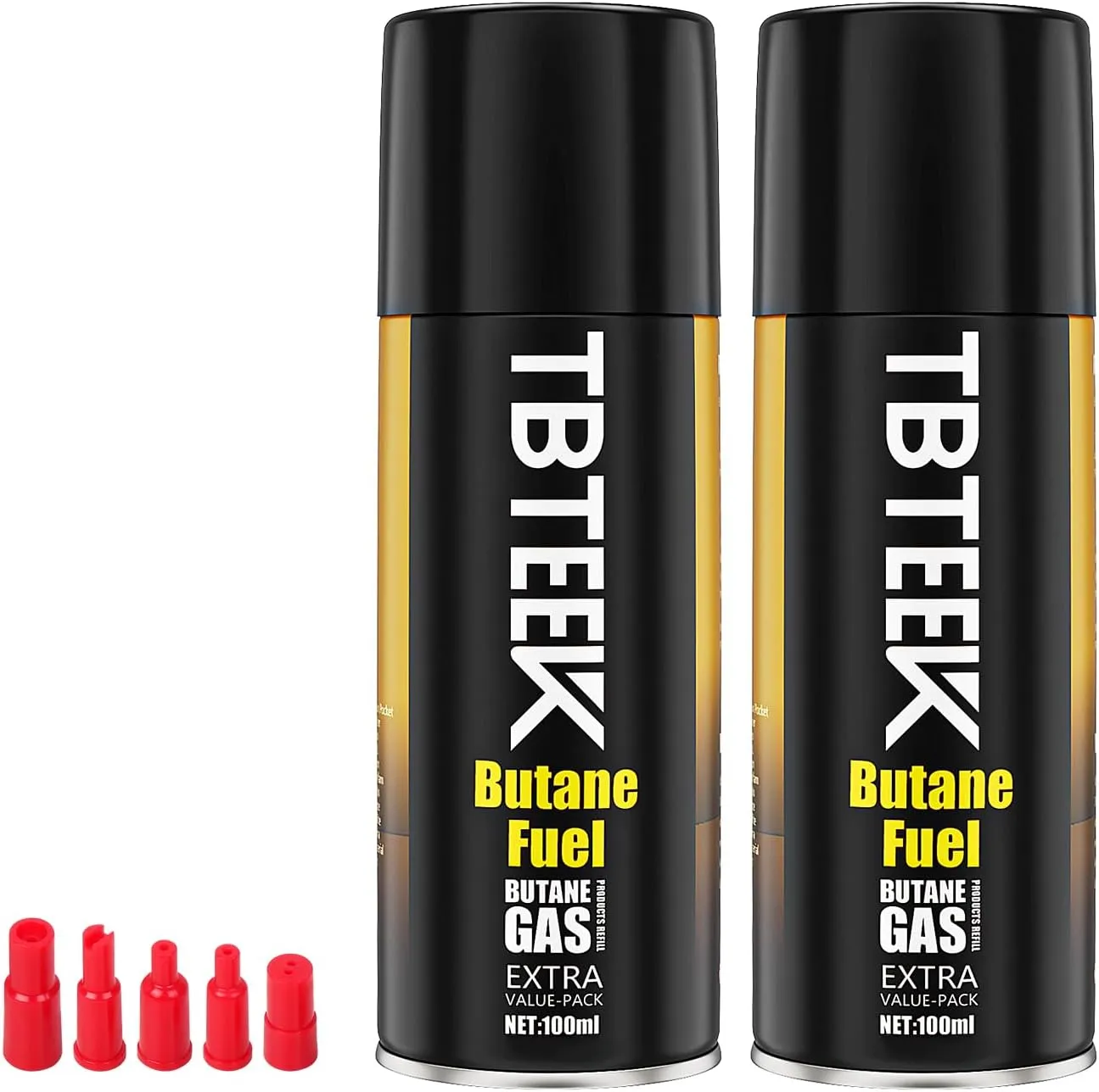 TBTeek Butane Refill, Ultra-Refined Lighter Fluid Refill, Butane Fuel Refill, Butane Canister for Torch Lighter, Butane Torch, Kitchen Blow Torch (2 Can)