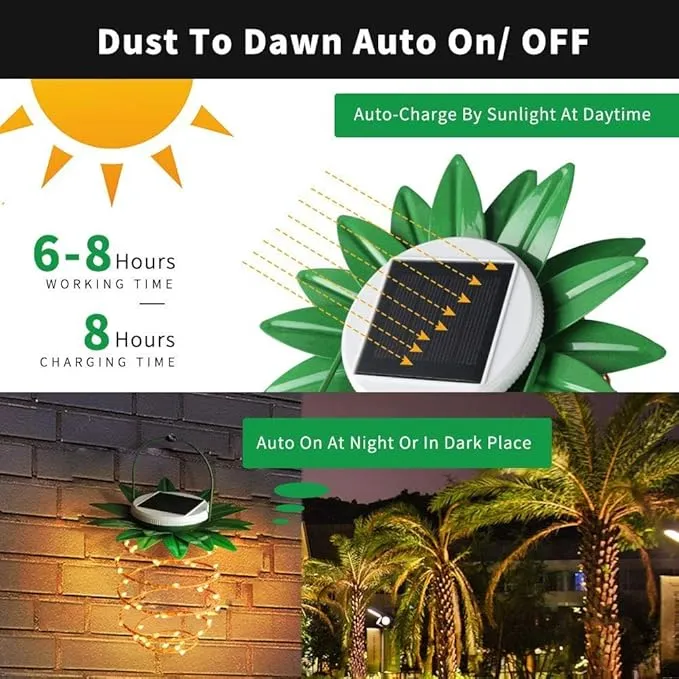 Tcamp 4 Pack 60 LED Solar Powered Pineapple Lights Outdoor Garden Patio Lights Decor, Outdoor Pineapple Lanterns Hanging Lights, Landscape Path Tree Lights (Dusk to Dawn Sensor/Warm White）