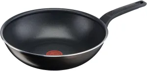 Tefal B55519 Easy Cook and Clean Wok Pan 28 cm | Non-Stick Coating | Safe | Thermal Signal | Stable Base | Ideal Shape | Healthy Cooking | Black