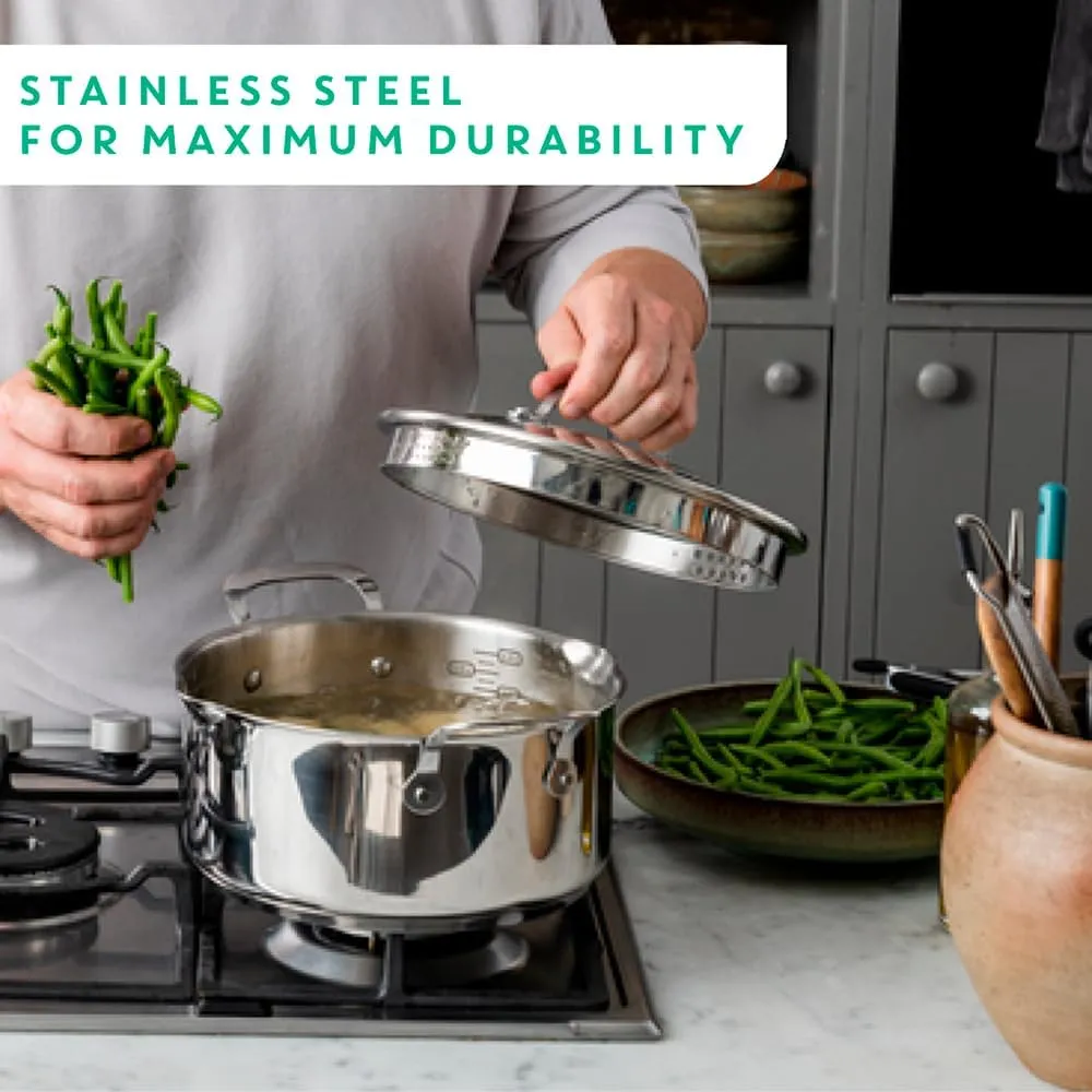 Tefal Jamie Oliver by Cooks Direct Stainless Steel 20cm Frying Pan