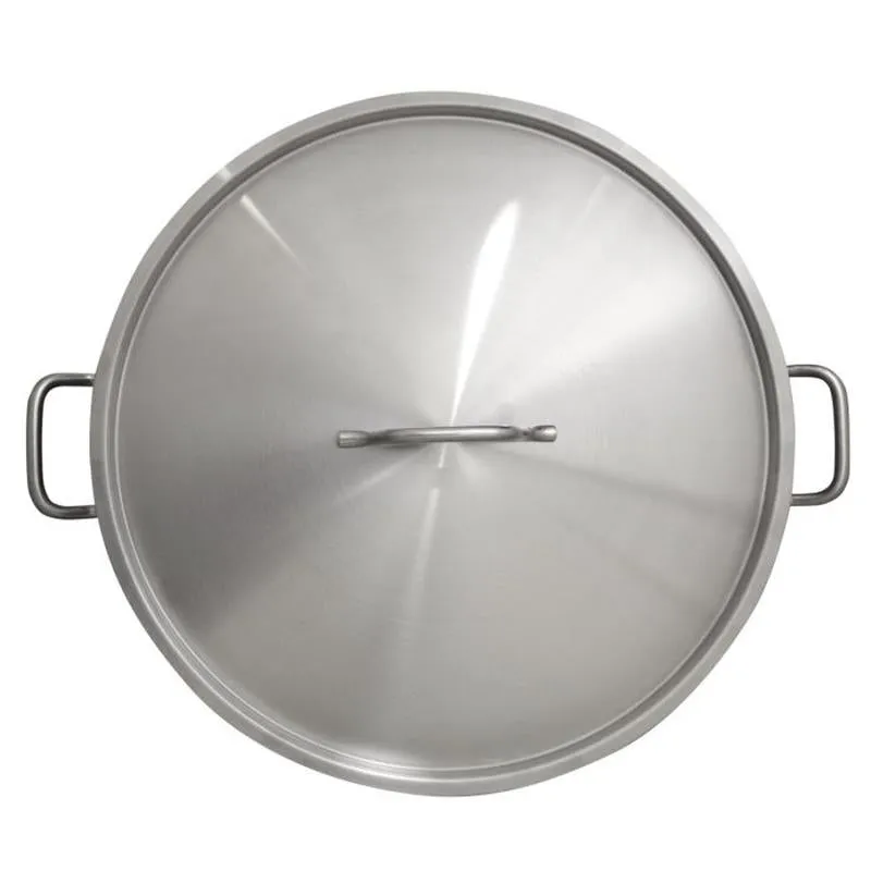 Thundergroup 80 qt, 20-3/8" Diameter Stock Pot with Lid, Stainless Steel, Encapsulated Base, Dishwasher Safe, Standard Electric, Gas Cooktop, Halogen & Induction Ready, Oven Safe, Heavy-Duty, NSF