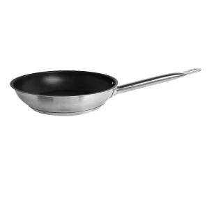 Thundergroup 9-1/2" Diameter Non-Stick Fry Pan, Stainless Steel with Quantum 2 Coating, Encapsulated Base, Dishwasher Safe, Standard Electric, Gas Cooktop, Halogen & Induction Ready, Oven Safe to 500F, Heavy-Duty, NSF
