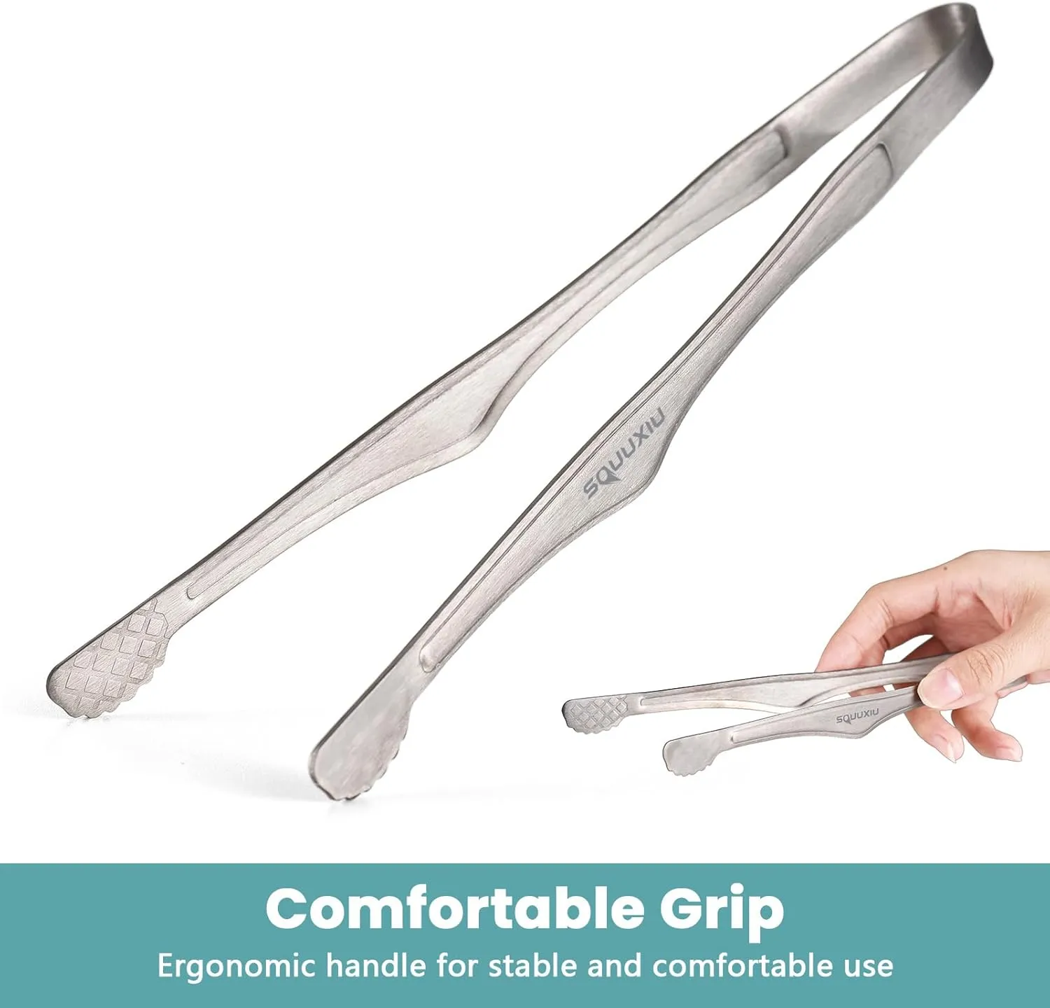 Ti Camping Grill Pan & BBQ Tongs Set Portable Outdoor Cookware Non-Stick Surface Matte Finish Perfect for 1 Person