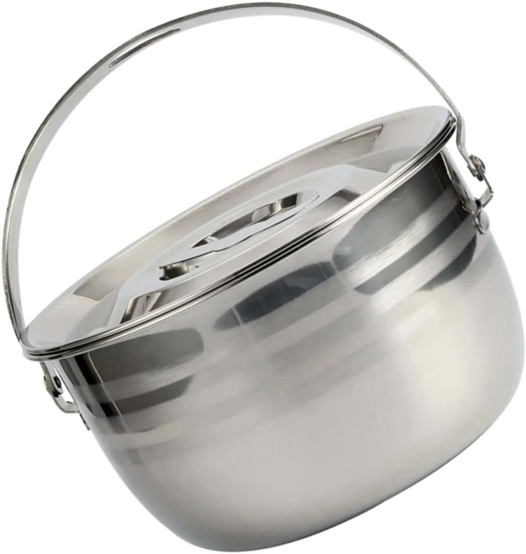 TIDTALEO Portable Cooking Pot for Use Multi-functional Stew Pot Capacity Lightweight Camp Cookware for Easy Cleaning and Quick Heating for Camping and Kitchen Use