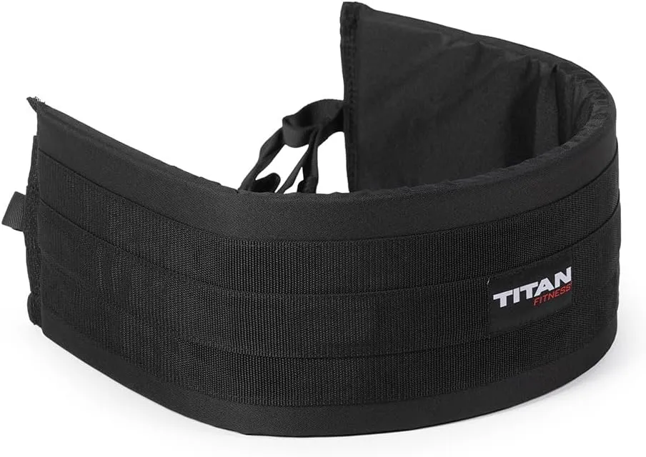 Titan Fitness Multi-Use Hip Belt, Heavy-Duty Nylon Replacement Belt, 1,000 LB Weight Capacity, 7 Adjustment Points, Carabiner Included, Works with SquatMax-MD, Sleds, Land Mines, and More