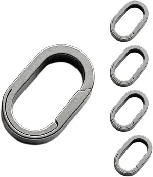Titanium Edc Belt Key Hero Clip Chain Ring Heavy Duty Quick Release Disconnect Detach Detachable Self Defense Keychain Set Carabiner Belt Key Holder