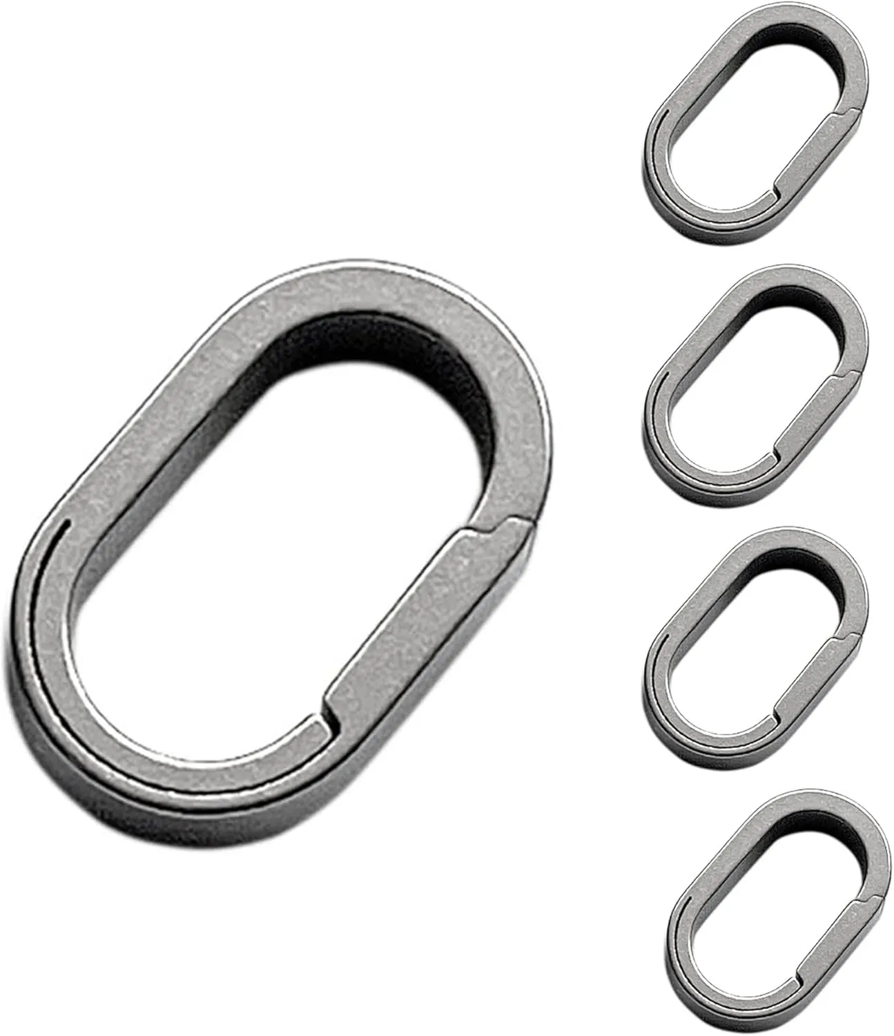 Titanium Edc Belt Key Hero Clip Chain Ring Heavy Duty Quick Release Disconnect Detach Detachable Self Defense Keychain Set Carabiner Belt Key Holder