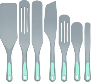 To encounter Silicone Spurtles Set, 7 Piece Nonstick Spurtle Kitchen Utensils, Silicone Spatula, Heat Resistant Spurtle for Salad Stir, Cake Make and Pan-Fried Steak