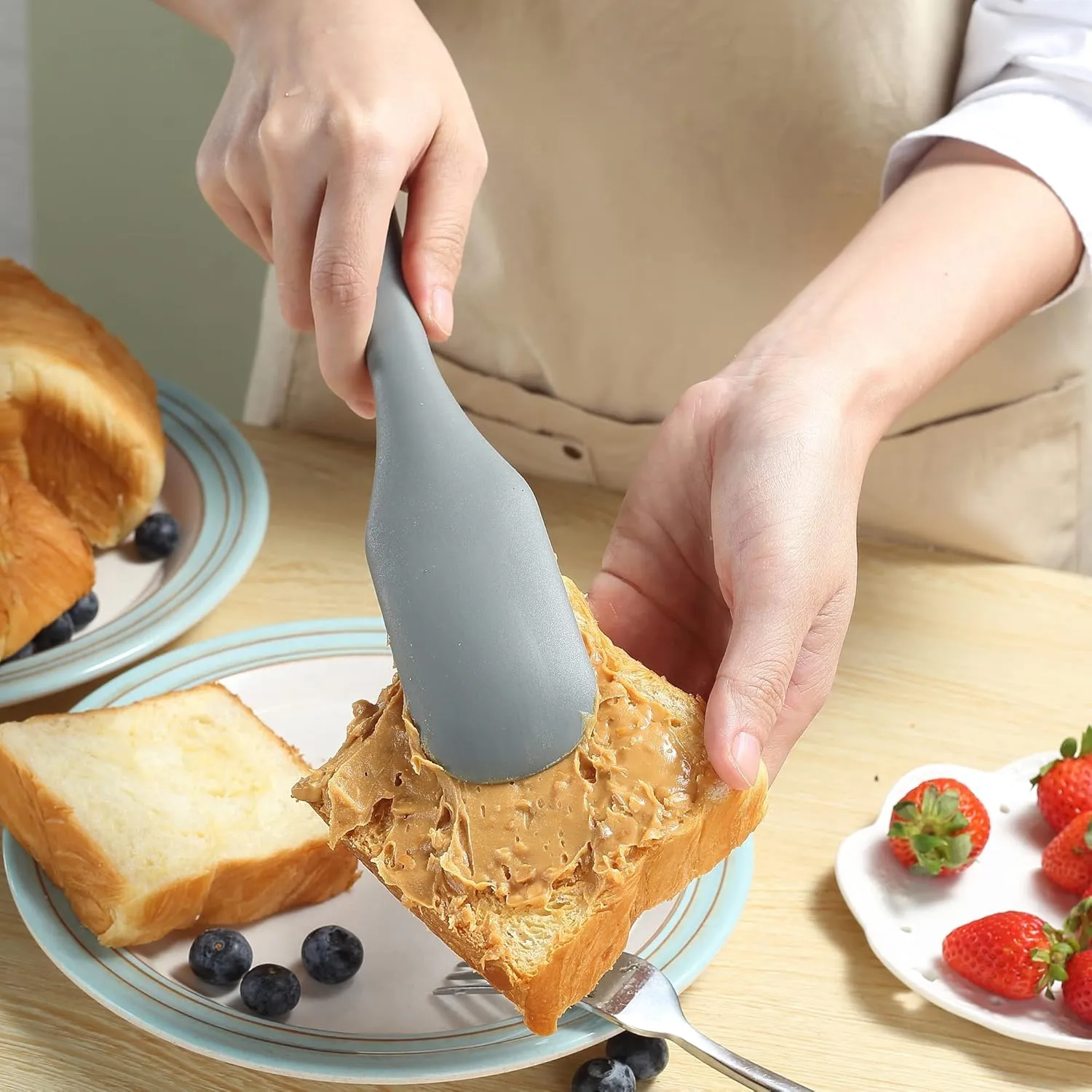 To encounter Silicone Spurtles Set, 7 Piece Nonstick Spurtle Kitchen Utensils, Silicone Spatula, Heat Resistant Spurtle for Salad Stir, Cake Make and Pan-Fried Steak