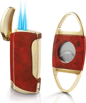 Torch Lighter Refillable Butane Jet Flame Gas Lighter Adjustable Butane Lighter for BBQ Grill Candle Camping(Fuel Not Included)