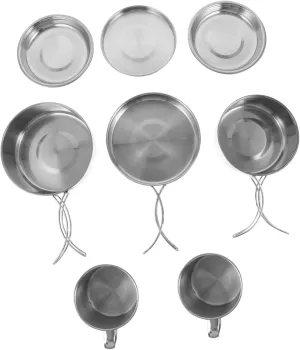 Totority 1 Set Camping Cookware Set Portable Outdoor Picnic Titanium Cookware Pot Frying Pan Utensils