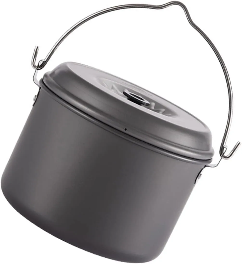 Totority Backpacker's Essential: 4-6 Person Camping Pot Picnic Pot Strong Handle Cook Kit Easy to Carry