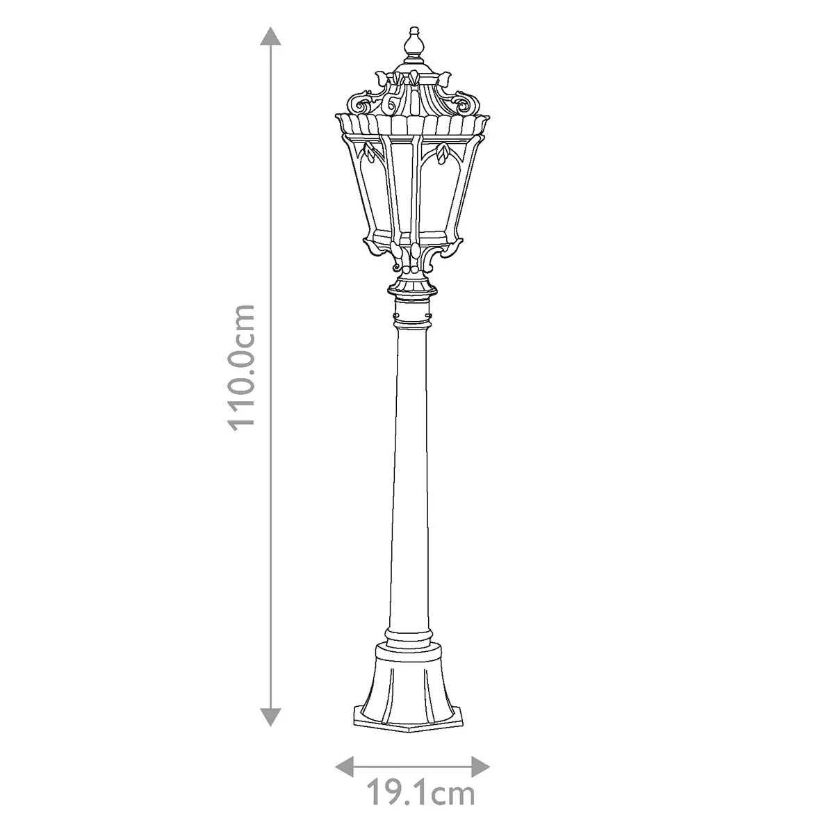 Tournai 1 Light Medium Pillar | Londonderry
