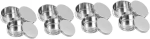 TOYANDONA Stainless Steel Outdoor Cooking Pot and Pan Lightweight Camp Cookware for Picnics Hiking and Camping