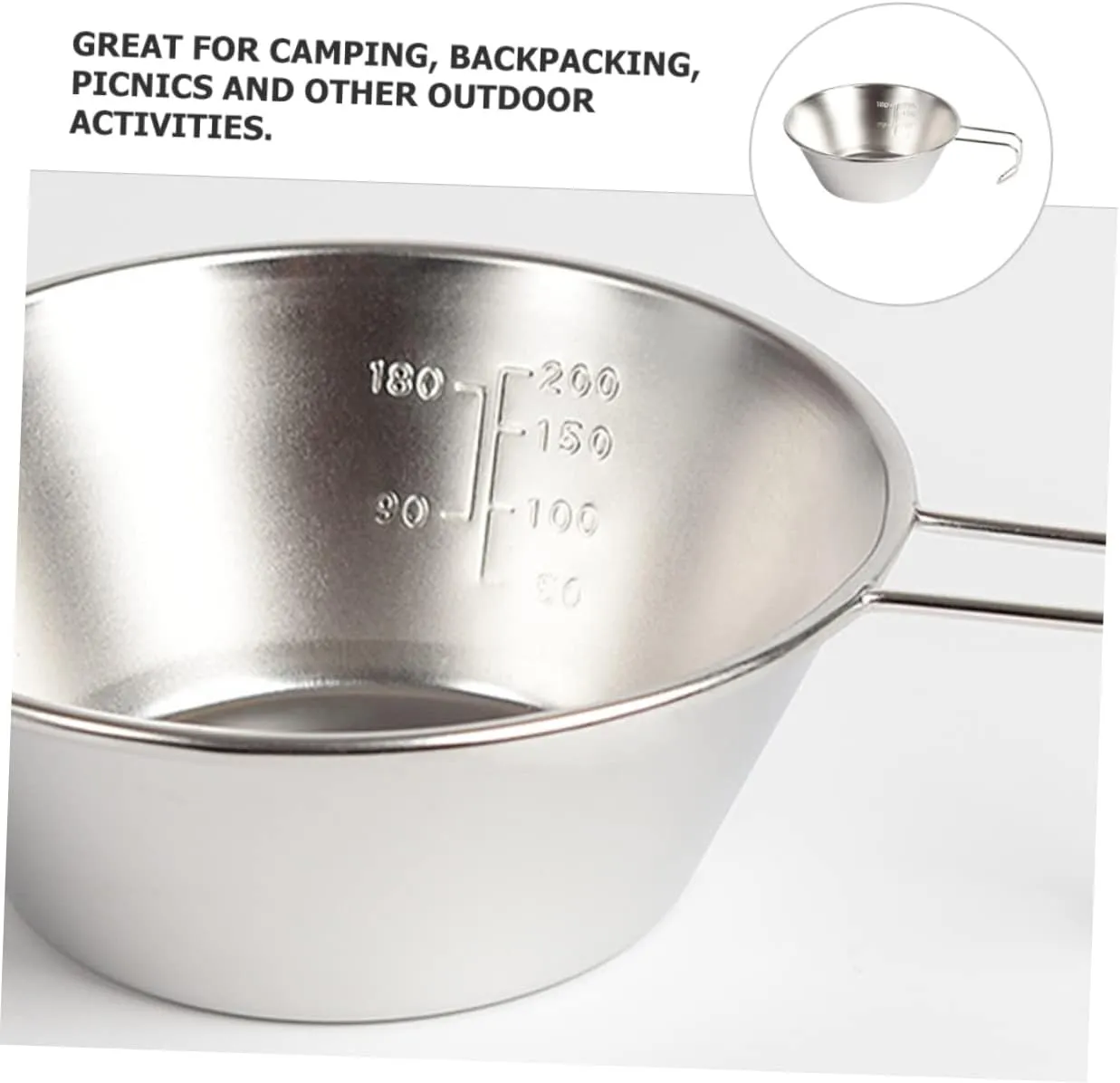 Toyvian Multi Function Wine Cup Reusable Makgeolli Bowl for Camping Hiking Picnics Outdoor Adventures