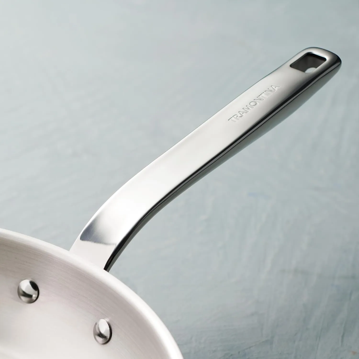 Tramontina Tempo Tri-Ply Base Stainless Steel 12-Inch Large Frying Pan, Induction-Ready Skillet, Oven-Safe, Dishwasher-Safe