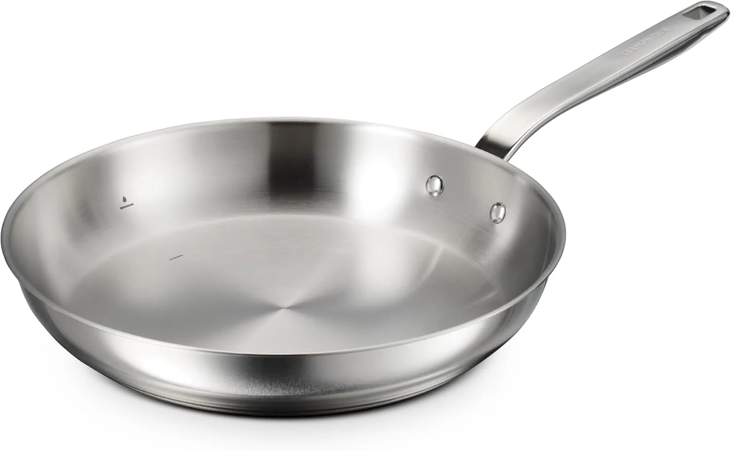 Tramontina Tempo Tri-Ply Base Stainless Steel 12-Inch Large Frying Pan, Induction-Ready Skillet, Oven-Safe, Dishwasher-Safe