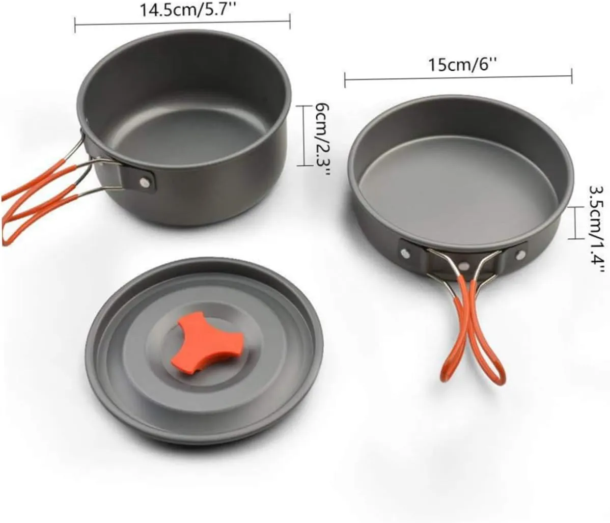 Travel Cooking Portable Outdoor Cookware for Camping Hiking Lightweight Anodized Non Stick Easy Clean