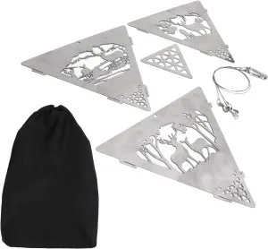 Triangular Campfire Grill Hanger Outdoor Portable Reindeer Bonfire Fire Pit Family Gathering