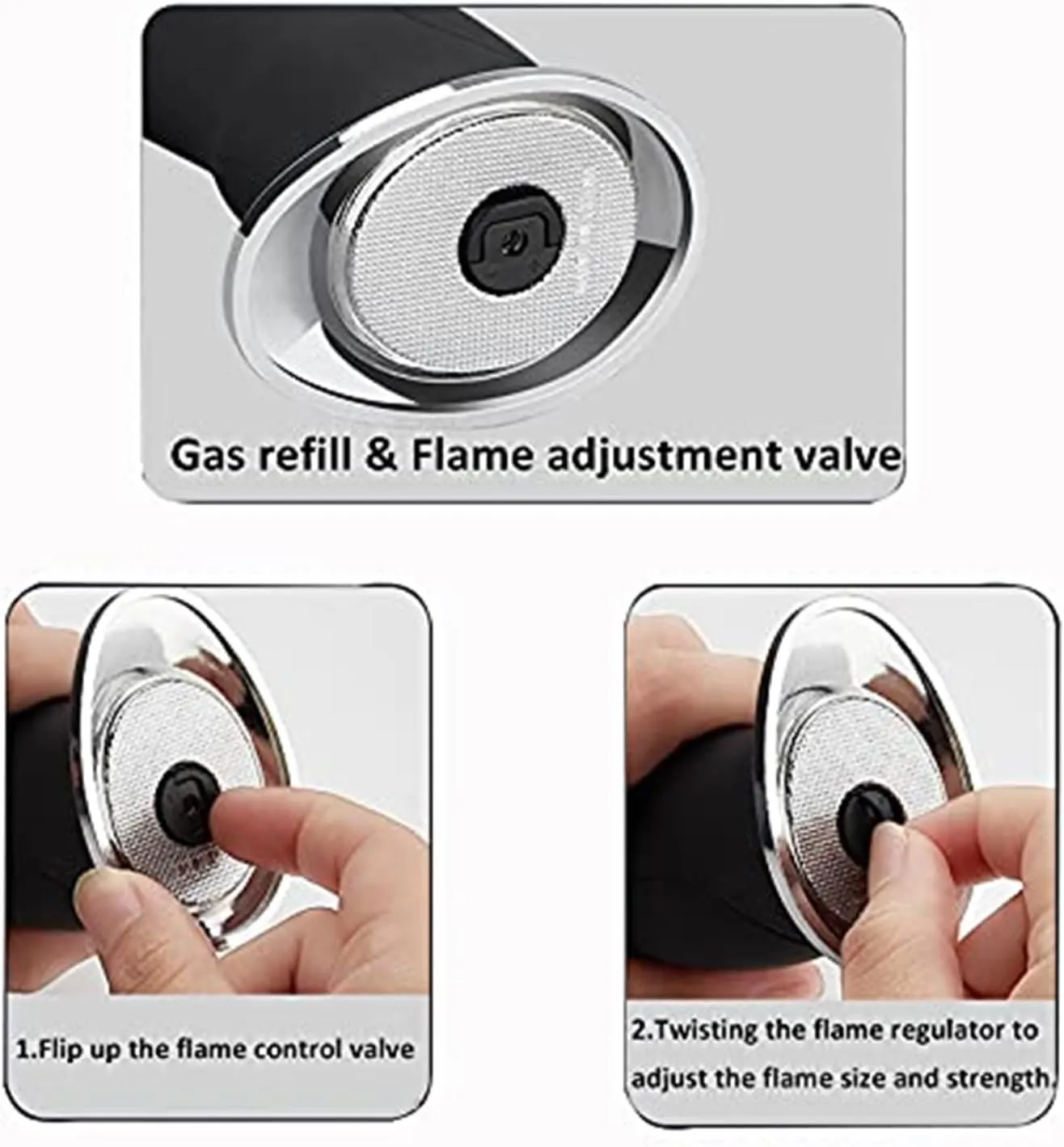 Triple Jet/Single Jet Lighter, fire Lock, Windproof Flame, Gas Filling, Suitable for Outdoor Camping and Hiking (Butane not Included)(Silver1)