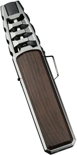 Turbine Torcher - Jet Flame Refillable Butane Lighter Windproof Lighter with Punch for Candle Camping BBQ Kitchen - Brown