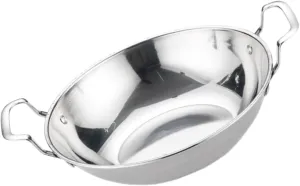 Unomor Camping Pot Pan Induction Double Handle Stainless Steel Pan Chinese Cookware for Home Cooking
