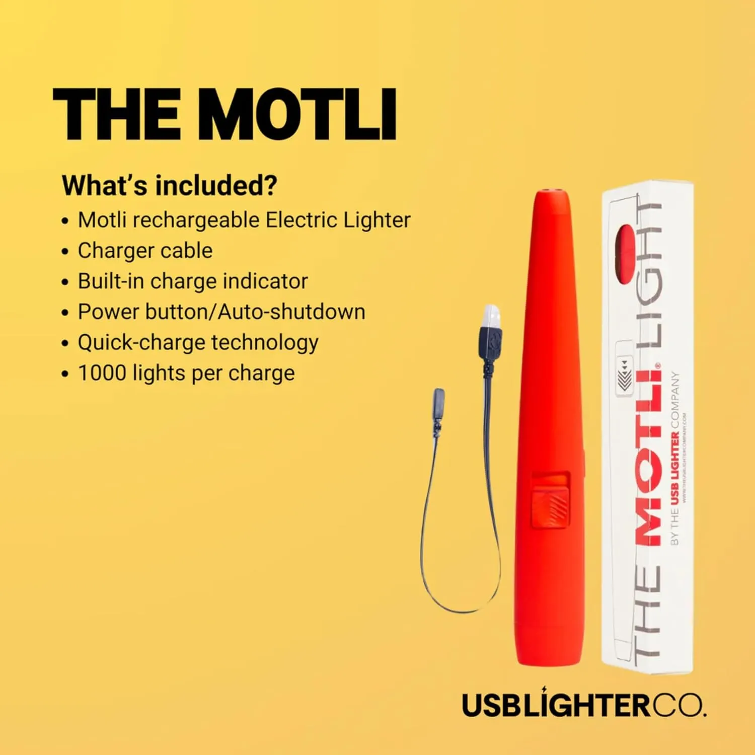 USB Lighter Co. MOTLI Electric Arc Windproof Flameless USB Rechargeable Lighter with Flashlight & Safety Lock for Candle Camping BBQ Grill Gift Outdoors (Terrazzo)