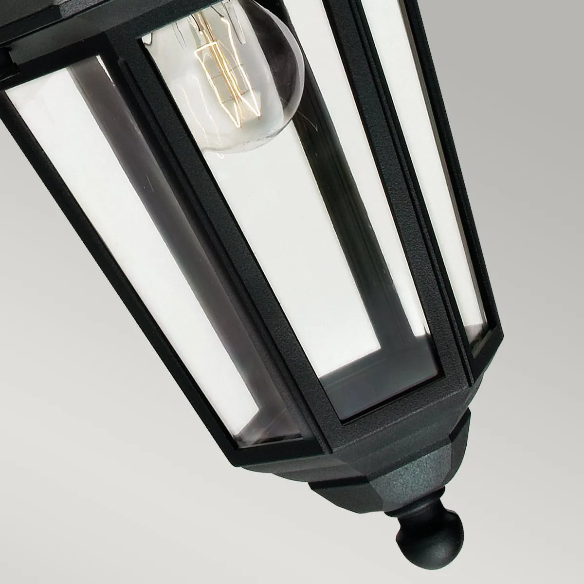 Valencia 1 Light Down Lantern  | Black