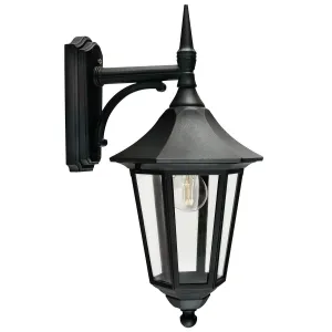 Valencia 1 Light Down Lantern  | Black