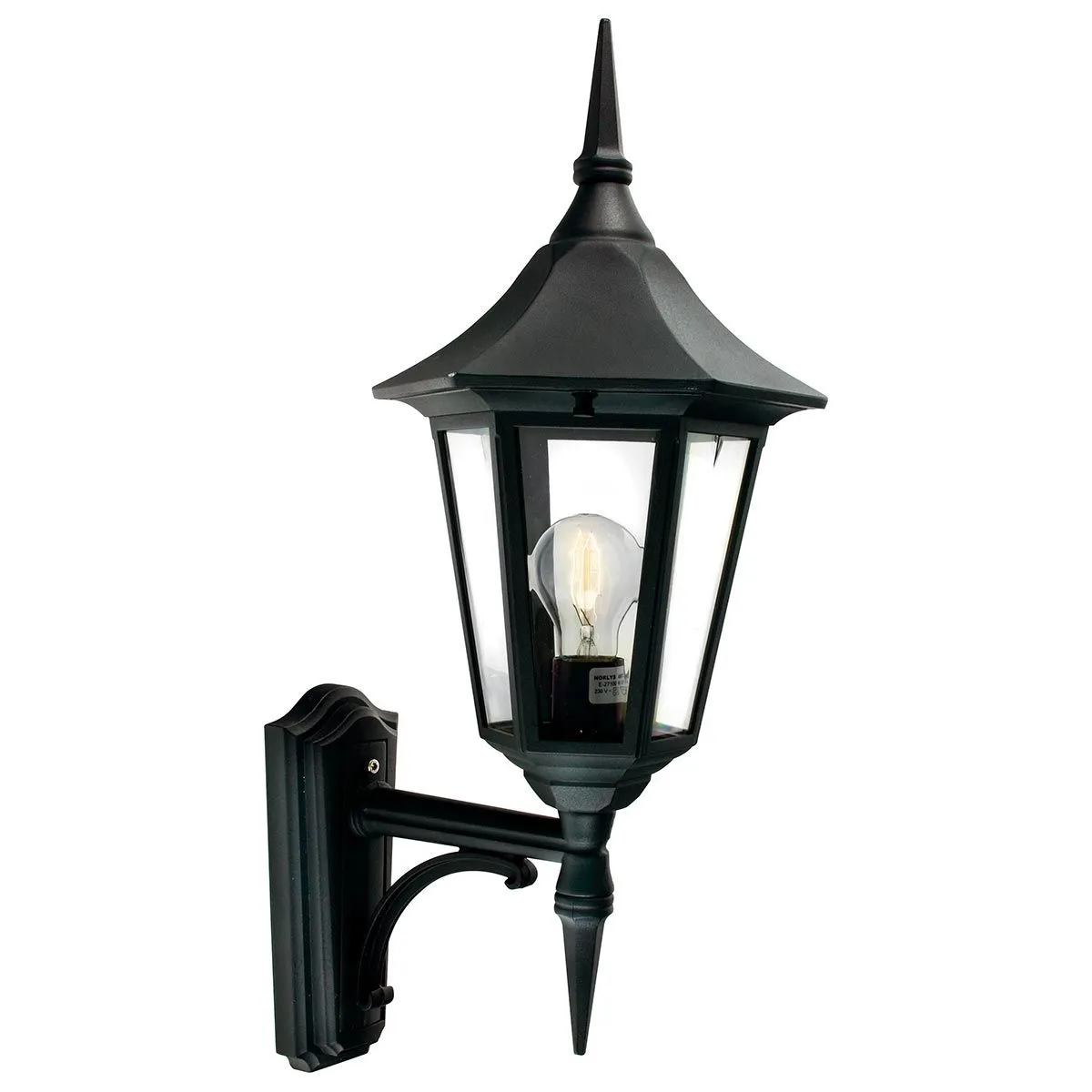 Valencia 1 Light Up Lantern  | Black