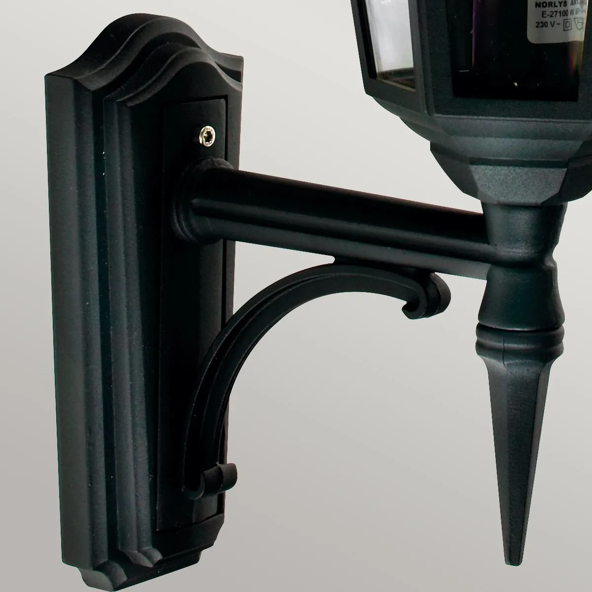 Valencia 1 Light Up Lantern  | Black