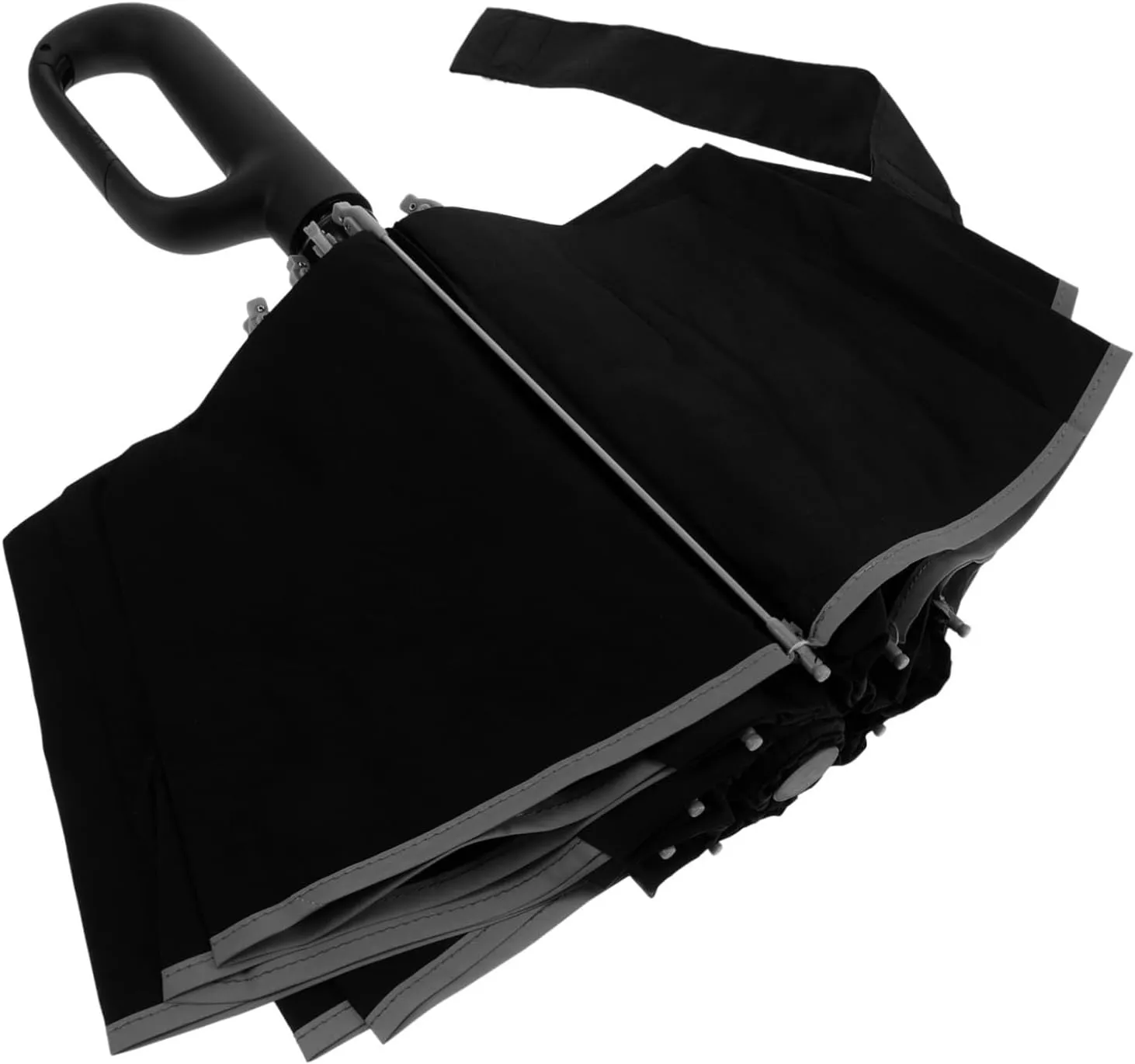 VALICLUD Travel Umbrella with Carabiner Handle Compact Windproof Design for Rain Automatic Open Close Reflective