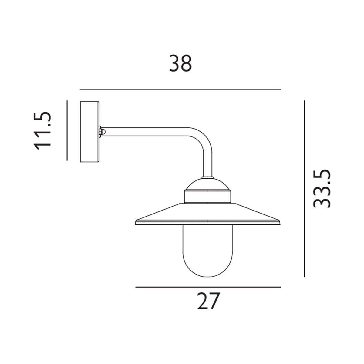 Vansbro 1 Light Wall Lantern Galvanised      | Galvanised