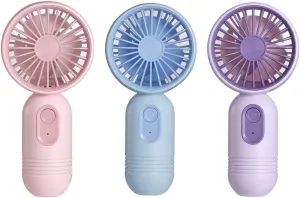 VanSmaGo Portable Handheld Mini Fan, USB Rechargeable Personal Fan, Battery Operated Mini Neck Fan, 5 Speeds, Perfect for Travel/Camping/Outdoor/Home/Office
