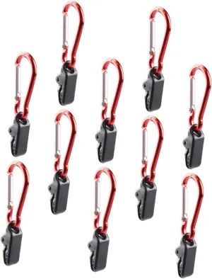VANZACK 40 Pcs Camping Tent Buckle Water Proof Tarpaulin Aluminum Alloy
