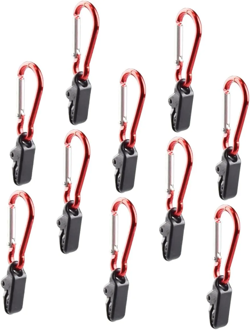 VANZACK 40 Pcs Camping Tent Buckle Water Proof Tarpaulin Aluminum Alloy