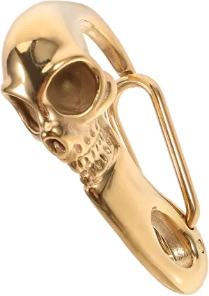 Versatile Skull Carabiner Clip Cute Keychain Making Material Retro Stainless Steel Hook for Backpacks Heavy Duty Design for Accessories and Unique