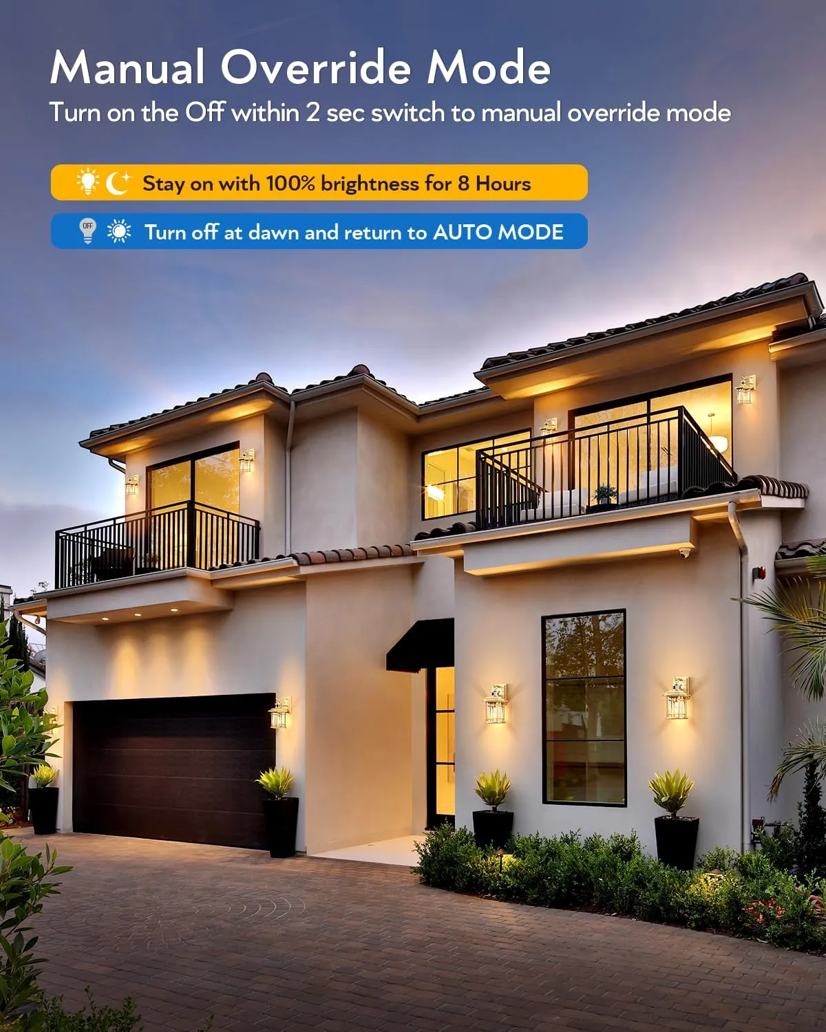 VIANIS Motion Sensor Exterior Lights for House, 2 Pack Dusk to Dawn Outdoor Lighting, Gold Outdoor Sconce Lantern, Waterproof, Weather Resistant Porch Lights Outside for House, Garage, Front Door