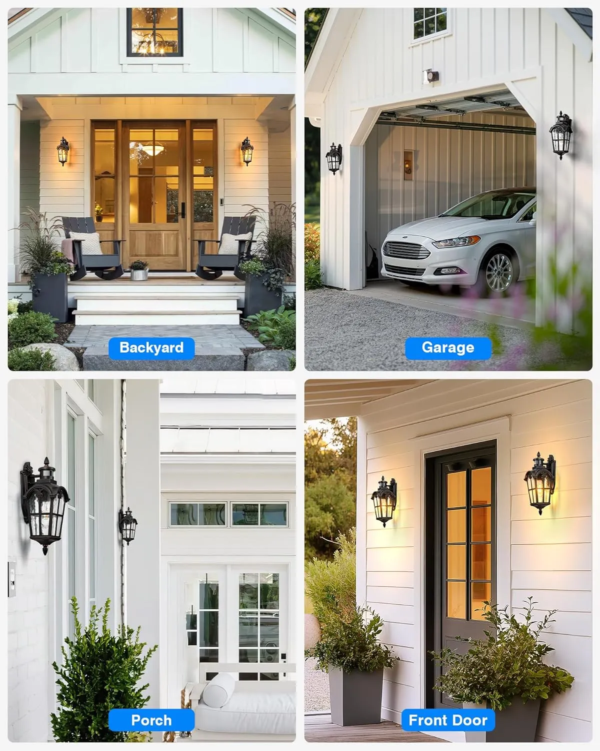 VIANIS Outdoor Motion Sensor Light, Oil Rubbed Bronze Porch Lights Outside Lantern, 16.4" H Dusk to Dawn Outdoor Lighting, 100% Aluminum Exterior Lighting Fixtures for House, Garden, Patio