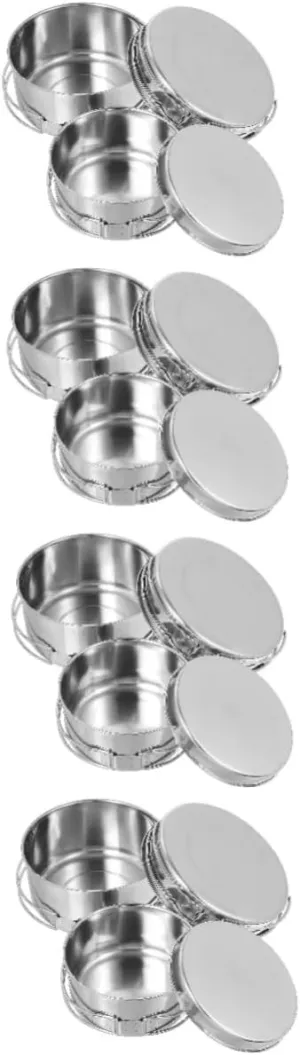 VICASKY Stainless Steel Cooking Utensils Camper Folding Camping Outdoor Pots Pan Portable Stackable Camp