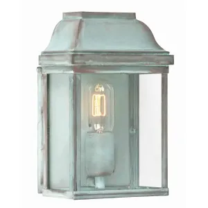 Victoria 1 Light Wall Lantern - Verdigris | Verdigris