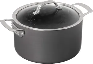 Viking Dutch Oven Non Stick, 6 Quart Hard Anodized Nonstick Cookware Pot with Glass Lid, Dishwasher and Oven Safe, Induction Ready, Gray