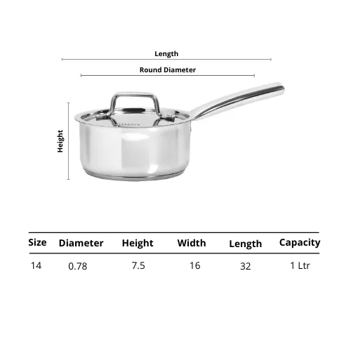 Vinod – Doniv 3 Piece Majestic Sandwich Bottom Cookware Set, 1 Piece Kadhai with Lid 24 cms, 1 Piece Sauce Pan with Lid 14 cms &#038; 1 Piece Fry Pan 20 cms
